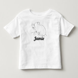 Adorable Pika Drawing, with Child's Name Toddler T-Shirt