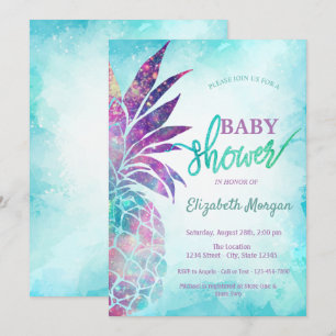 Adorable Pineapple Baby Shower Invitation