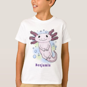 Adorable pink axolotl cartoon T-Shirt