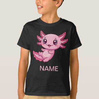 Adorable Pink Axolotl Kids’ T-Shirt