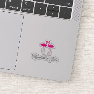 Adorable Pink Flamingos  In Love - Personalised