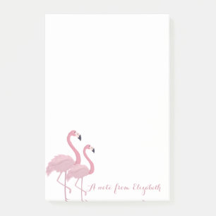 Adorable Pink Flamingos Post-it Notes