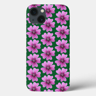 Adorable pink flowers iPhone 13 case