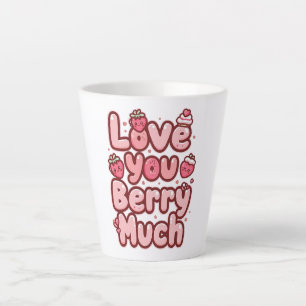 Adorable Pink "Love You" for Foodies Latte Mug