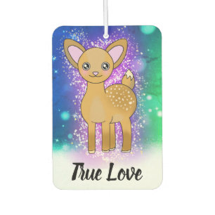 Adorable Pink Sparkle Deer for True Love Car Air Freshener
