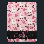 Adorable Pink White Llama Maraca Cactus Floral iPad Pro Cover<br><div class="desc">This cute and fun pattern is perfect for the trendy woman or girl. It features hand-drawn illustrations of bubblegum pink, white, and black llamas, patterned maracas, cactus, and flowers on top of a simple blush pink background. It's adorable, funny, playful, unique, and cool! ***IMPORTANT DESIGN NOTE: For any custom design...</div>