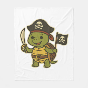 Adorable Pirate Turtle Classic T-Shirt Fleece Blanket