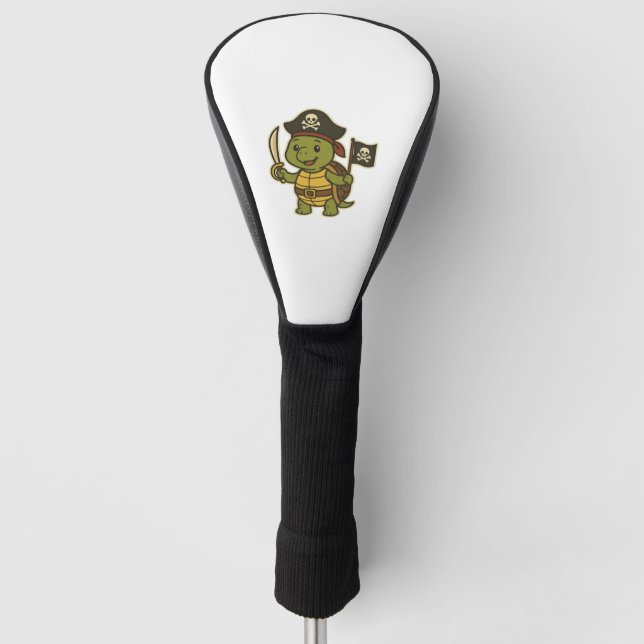 Adorable Pirate Turtle Classic T-Shirt Golf Head Cover (Front)
