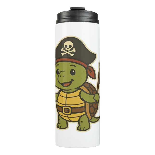 Adorable Pirate Turtle Classic T-Shirt Thermal Tumbler (Front)