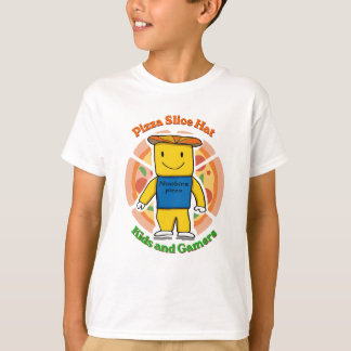 Adorable Pizza Slice Hat - Kids and Gamers T-Shirt