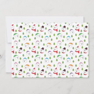 Adorable Polar Bear Head Christmas Holiday Card