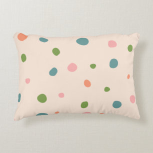 Adorable polka dot modern cute trendy pink green decorative cushion