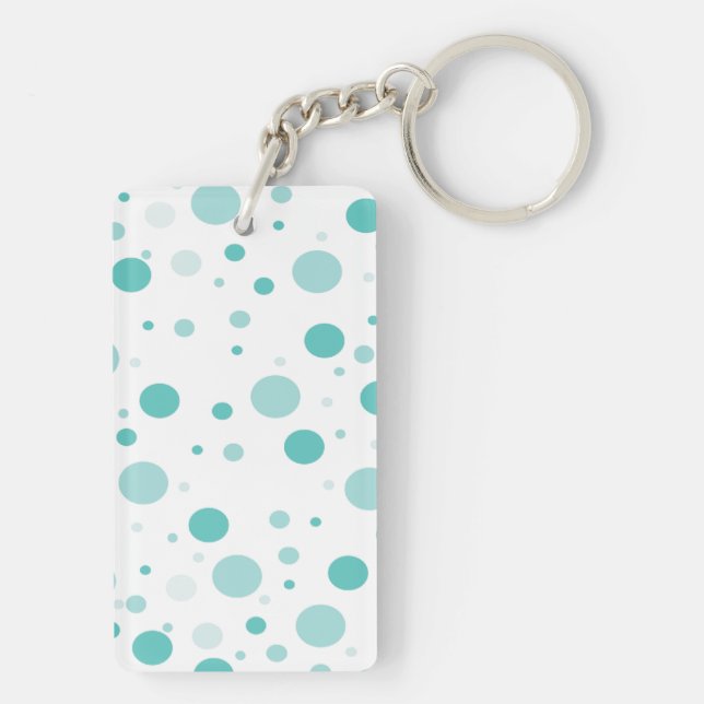 Adorable Polka Dots Pattern Key Ring (Back)