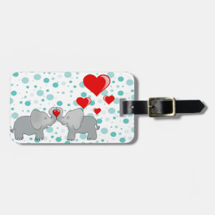 Adorable Polka Dots Pattern Luggage Tag