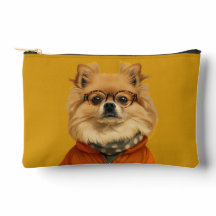 Adorable Pomeranian makeup bag