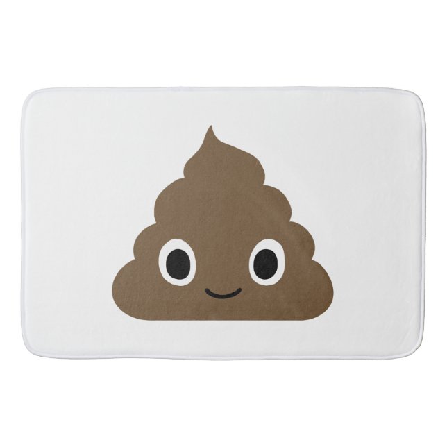 Adorable Poop - Kawaii Crap - Happy Doo Doo Bath Mat (Front)