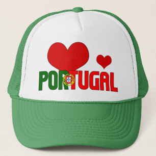 Adorable Portugal Flag Hearts Patriotic Trucker Hat