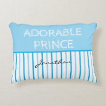 Adorable Prince Blue White Stripes Name