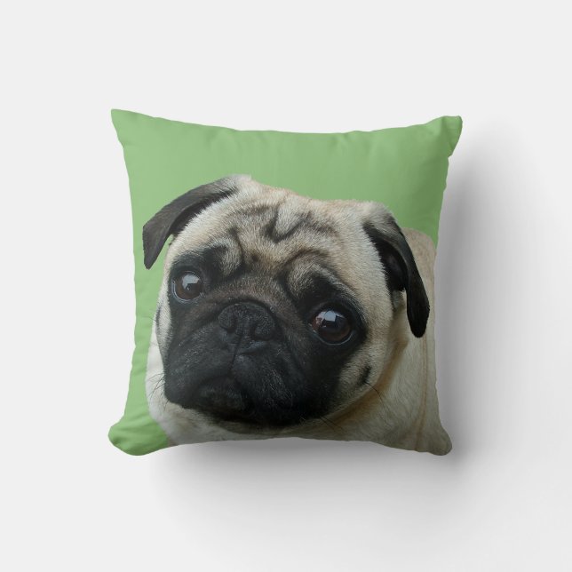 Adorable Pug American MoJo Pillows (Front)