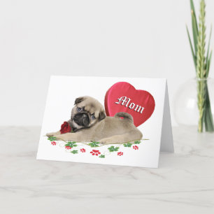 Adorable Pug Mum Design Card