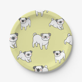 Adorable Pug Pattern Dog-Themed Party  Paper Plate