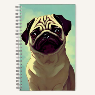 Adorable Pug Puppy of Cuteness Notebook