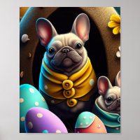Adorable Pug with Easter Eggs A Festive and Cute 