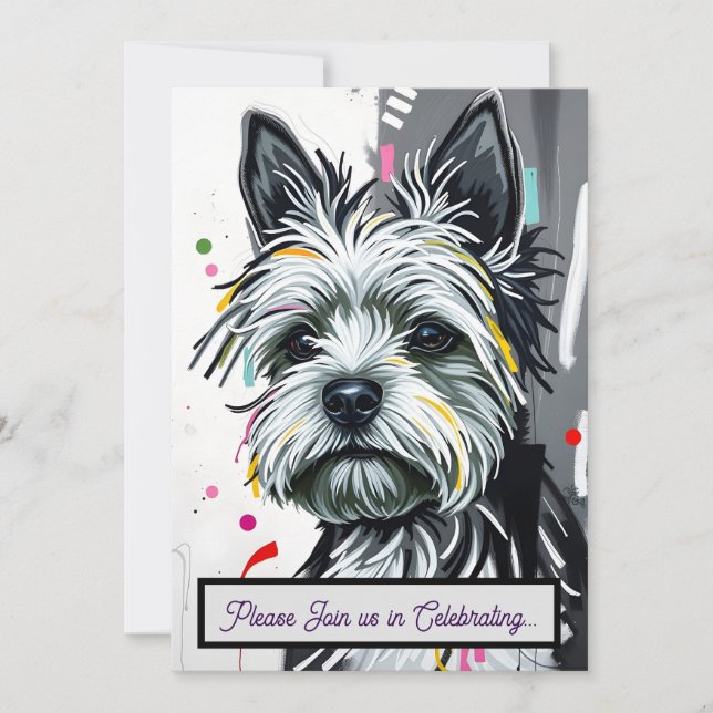 Adorable Pup Invitations for any occasion  (Front)