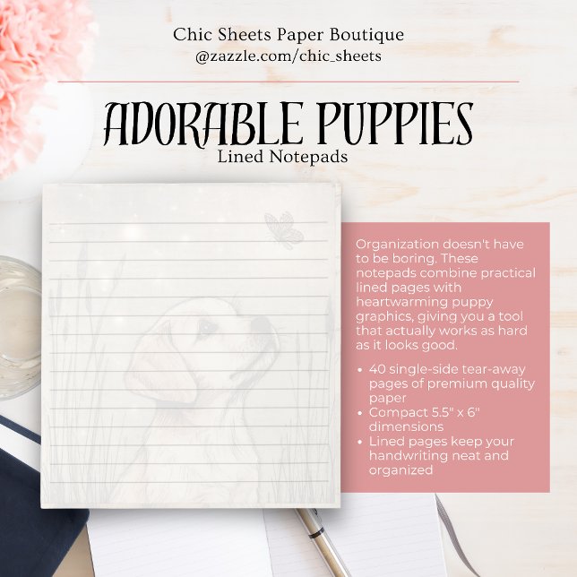 Adorable Puppies Lined Notepad (Creator Uploaded)