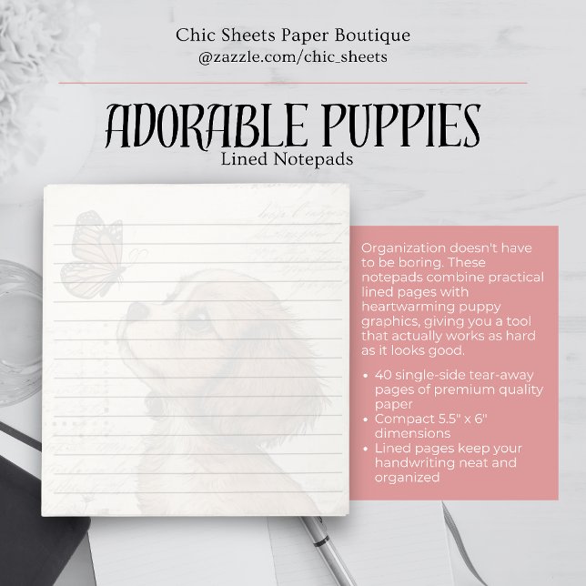 Adorable Puppies Lined Notepads (Creator Uploaded)