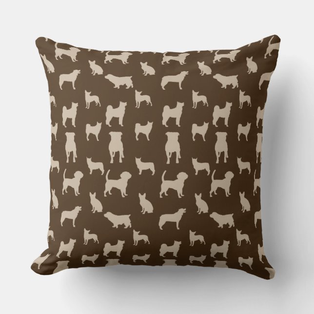 Adorable puppies Print Pattern Cushion (Front)