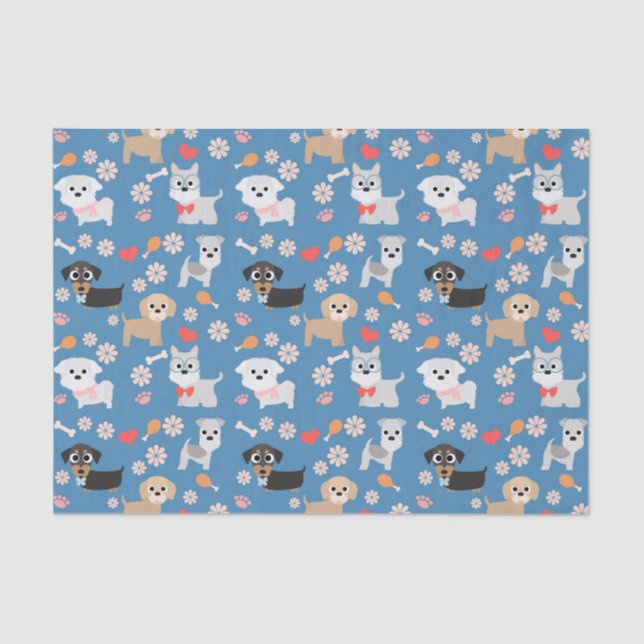 Adorable Puppies Tissue Paper (Front)