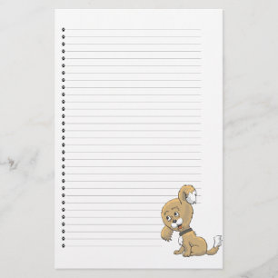 Adorable Puppy Lined Stationery