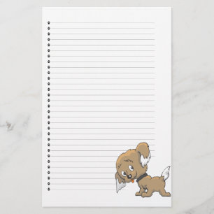 Adorable Puppy Lined Stationery