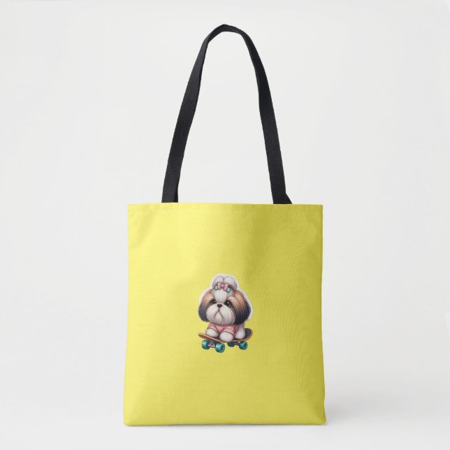 Adorable Puppy Parade: Cute Dog Collection Tote Bag (Front)