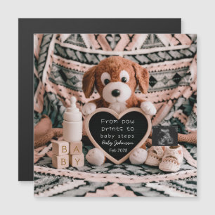 Adorable puppy plushy pregnancy announcement 