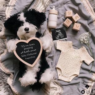 Adorable puppy pregnancy announcement