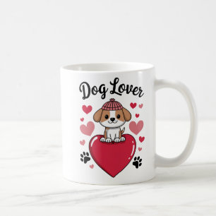 "Adorable Puppy with Heart - Dog Lover Gift  Coffee Mug