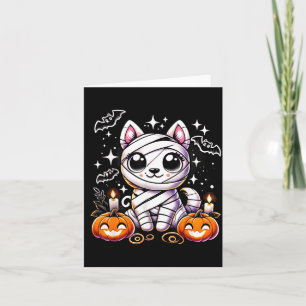 Adorable Puppy Wrapped Mummy Halloween Cute Dog Card