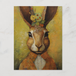Adorable Rabbit in a Suit Postcard