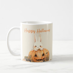 Adorable Rabbit in Pumpkin Patch #2 Halloween  Coffee Mug