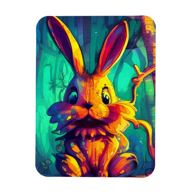 Adorable Rabbit  Magnet (Vertical)