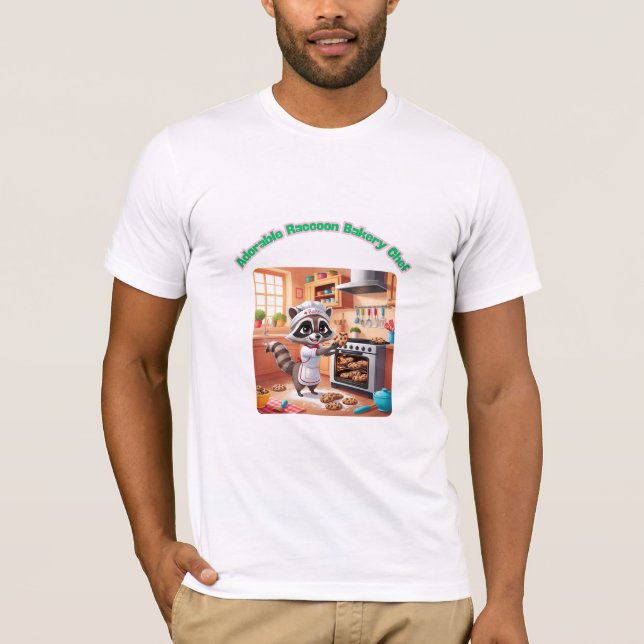 Adorable Racoon Bakery Chef T-Shirt (Front)