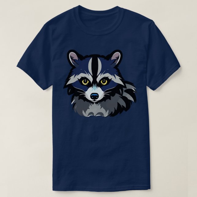 Adorable Racoon Comic Cameo 3 T-Shirt (Design Front)