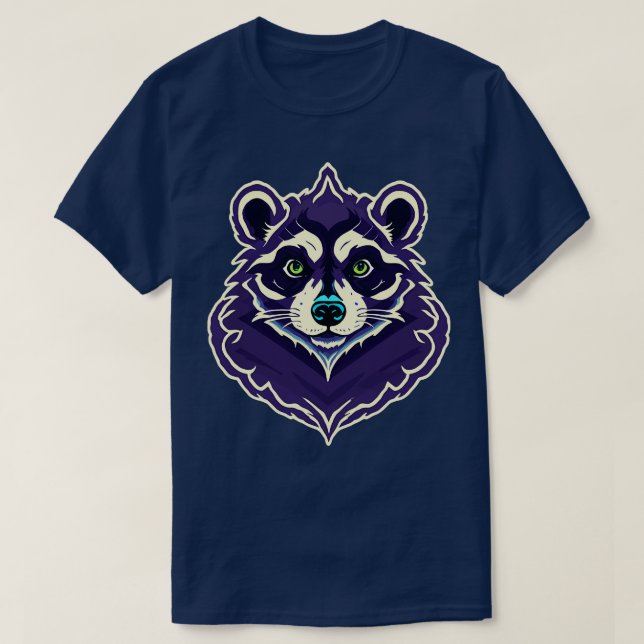 Adorable Racoon Comic Cameo 4 T-Shirt (Design Front)
