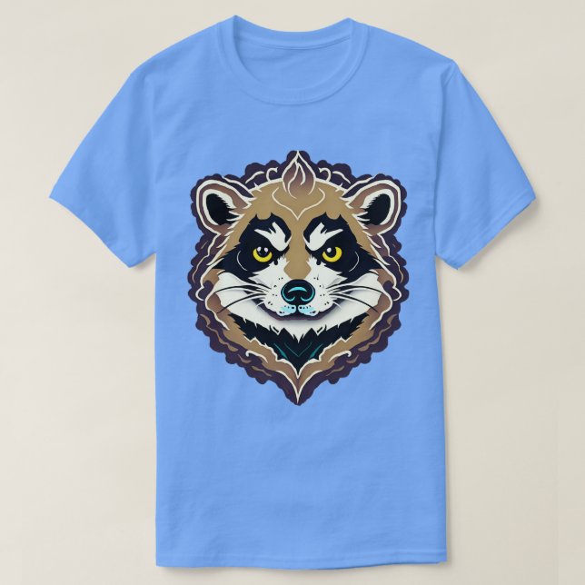 Adorable Racoon Comic Cameo 6 T-Shirt (Design Front)
