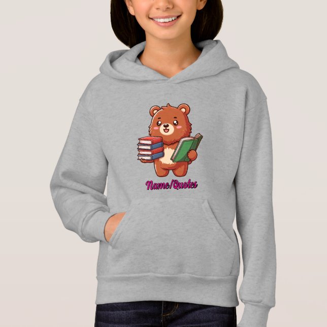 Adorable Reading Bear with Books (Front)