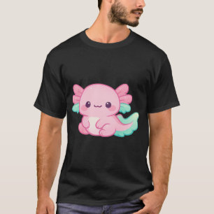 Adorable Red Coloured Kawaii Fish Cartoon Sticker T-Shirt