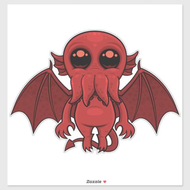 Adorable Red Cthulhu Sea Monster (Sheet)