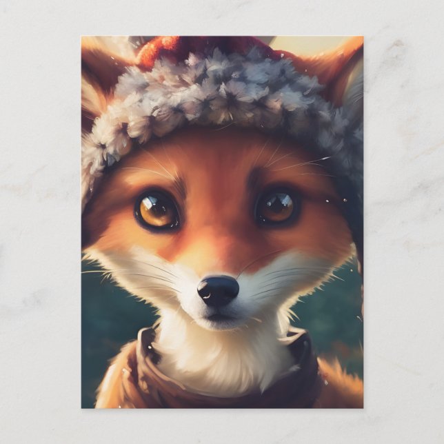 Adorable Red Fox Postcard (Front)